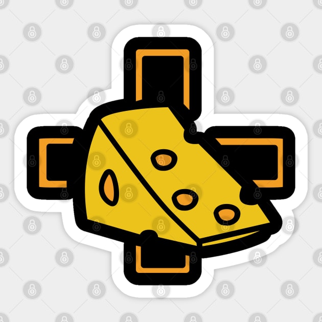 Funny Cheeseus Jesus Pun Wordplay Religion Jesus Sticker